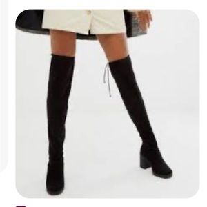 Gabrie Womens Faux Leather Round Toe Over-The-Knee Boots Size 9M Bar lll